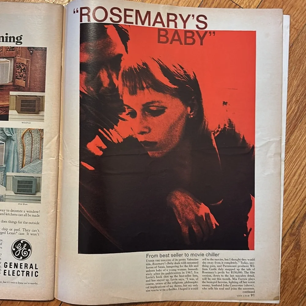 Vintage LOOK Magazine - June 25, 1968 - Ethel Kennedy & Rosemary's Baby